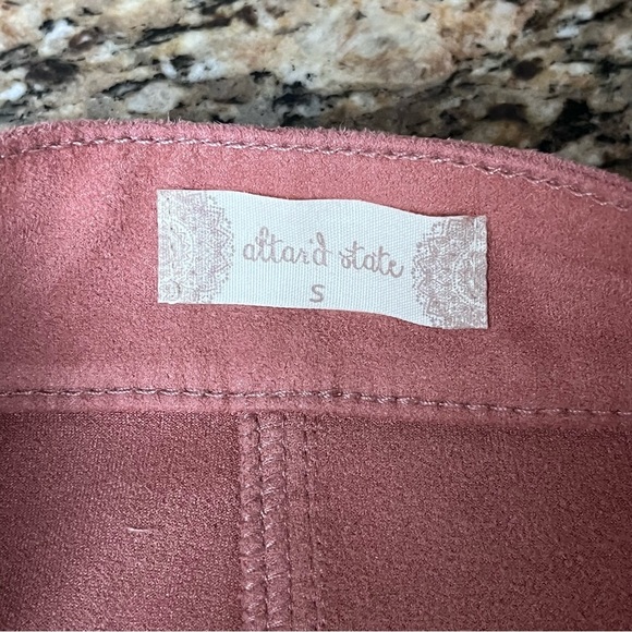 Altar’d State Pink Suede Button Front Mini Skirt Women’s S Barbiecore Balletcore - Picture 7 of 8